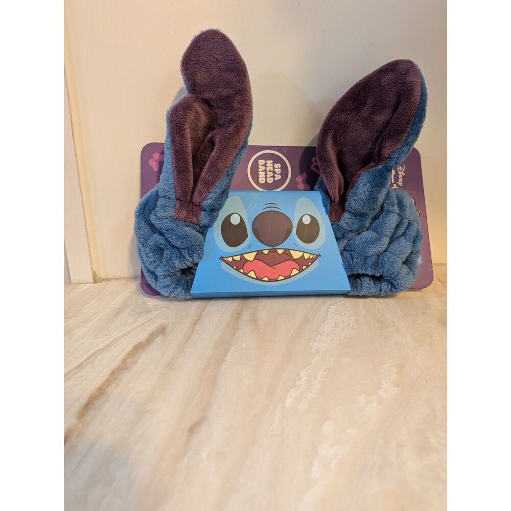 Disney Stitch Plush Spa Headband with 3D Ears NWT Taste Beauty